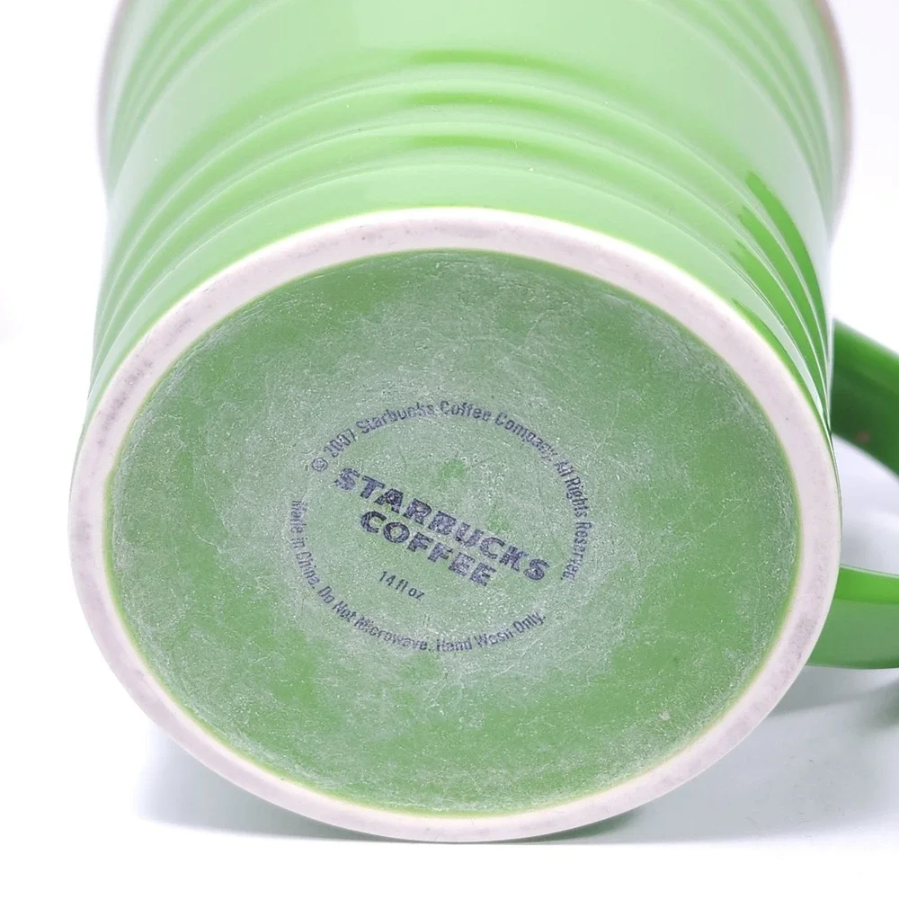 STARBUCKS‎ 2007 14 OZ Set 2-Green 2-Yellow Sand Pail Bucket Coffee Coffee Cup